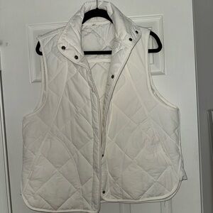 White Quilted Women's Vest